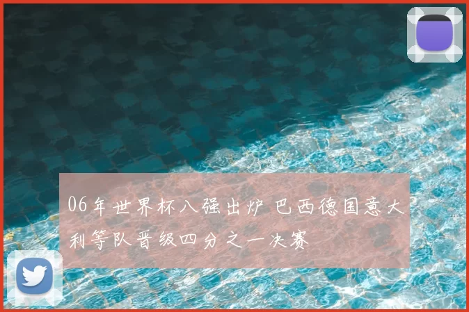 06年世界杯八强出炉 巴西德国意大利等队晋级四分之一决赛