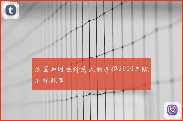 法国加时逆转意大利夺得2000年欧洲杯冠军